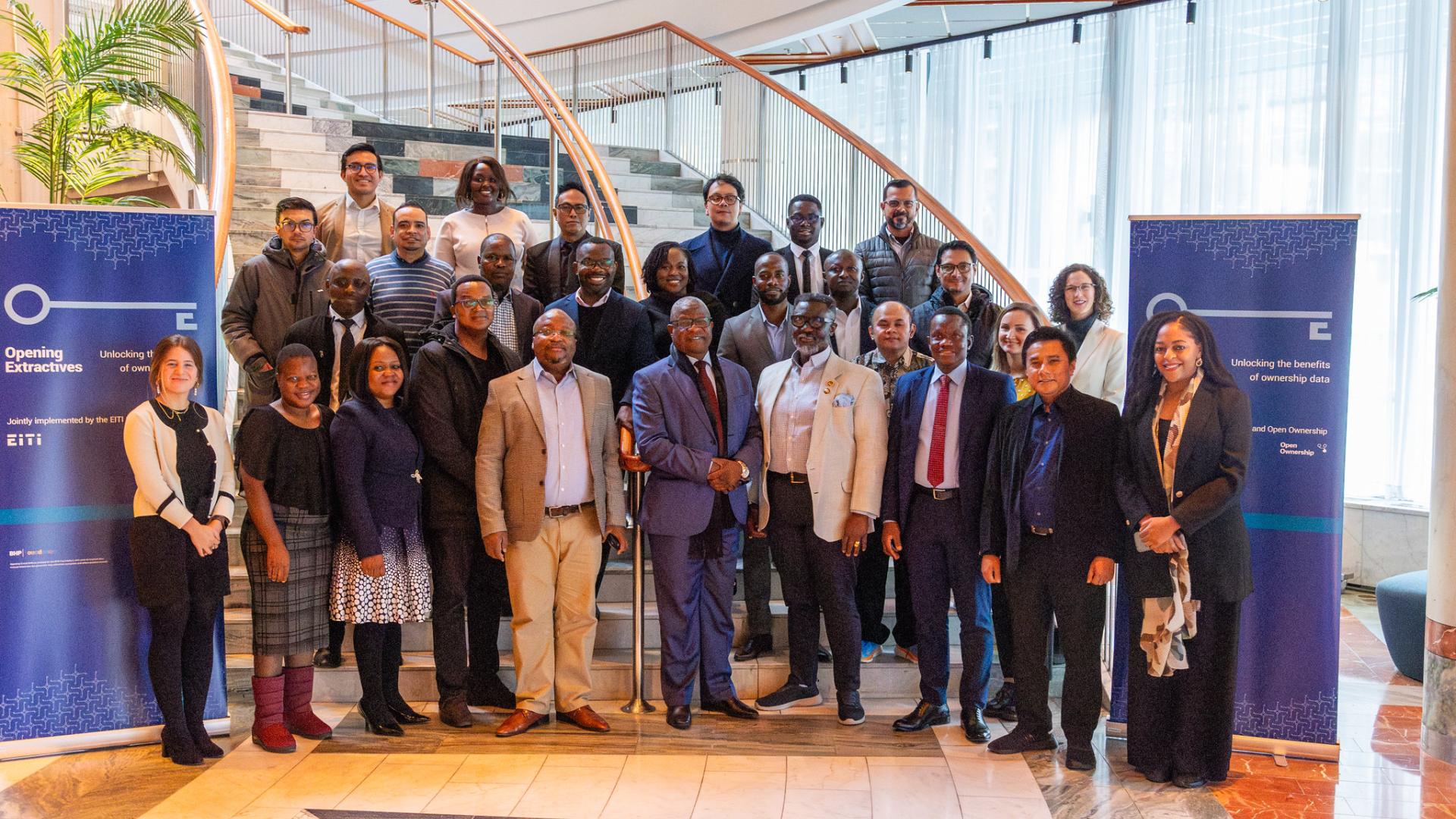 Stakeholders from Colombia, Ghana, Indonesia and Zambia gathered in Oslo, Norway, in November 2023 to exchange good practices implementing the Opening Extractives programme.