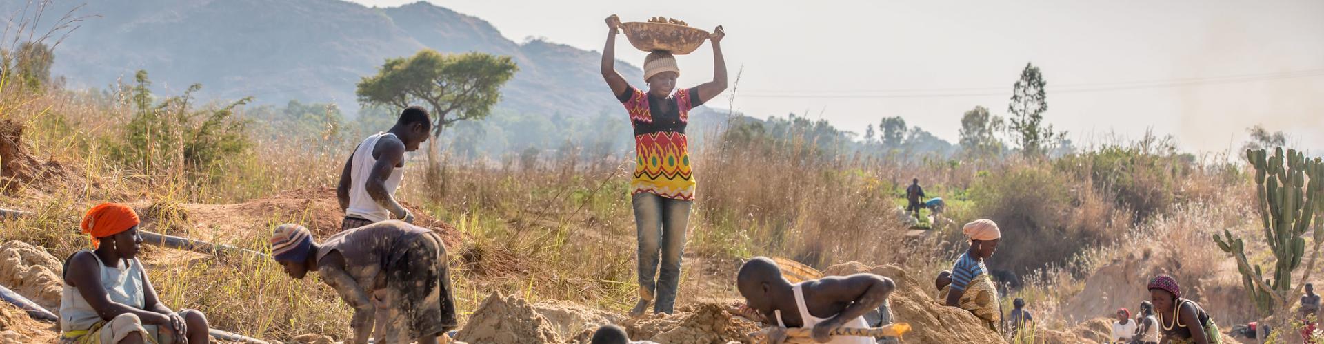 Informal tin mining in Nigeria.