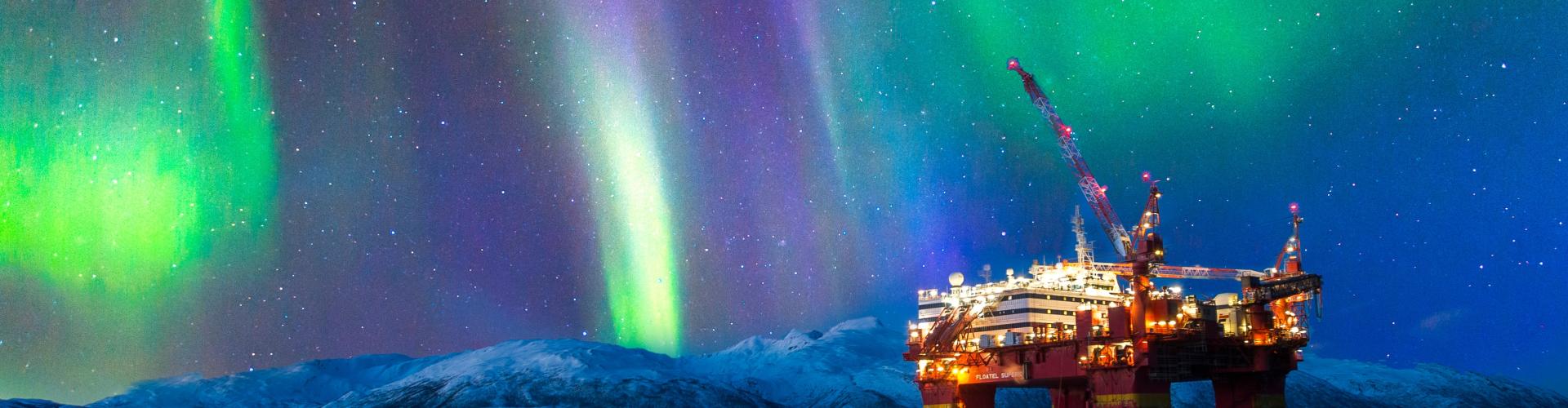 Oil and gas platform in Norway