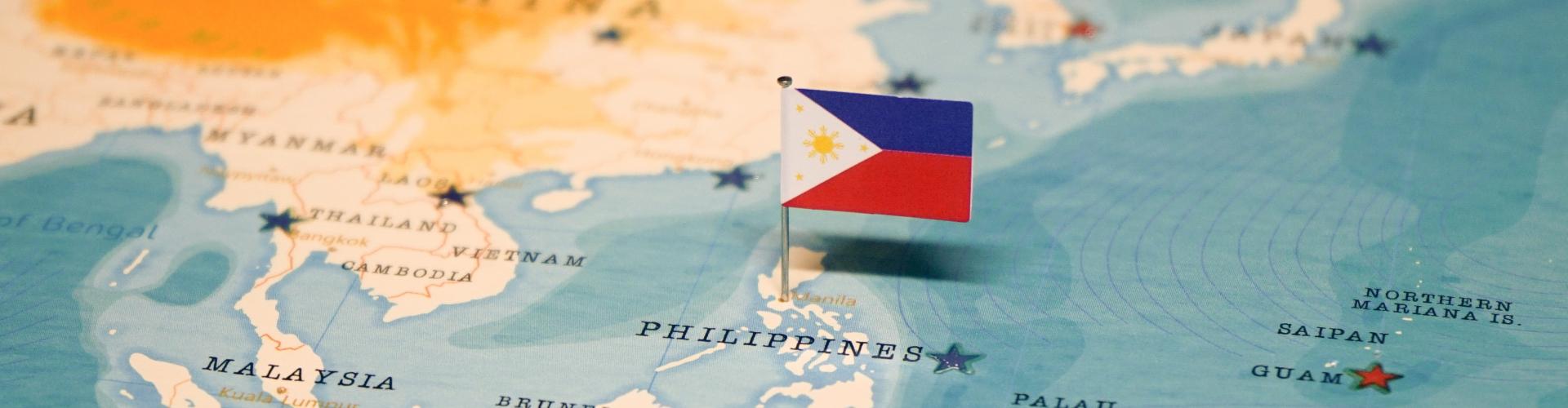 Flag and map of the Philippines