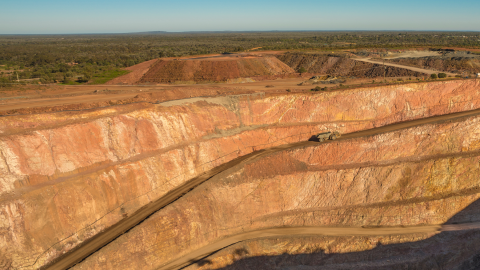 Open pit copper mine Australia