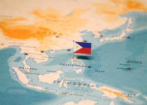Flag and map of the Philippines