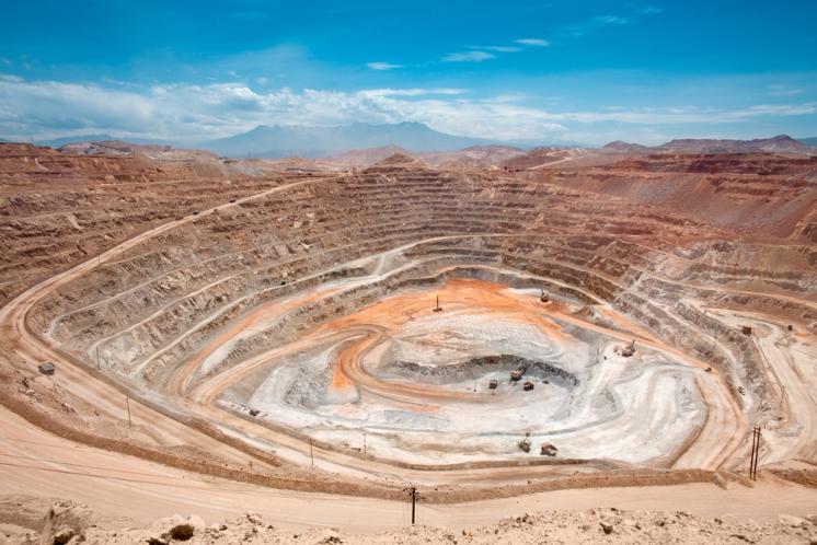 Open pit copper mine in Peru.