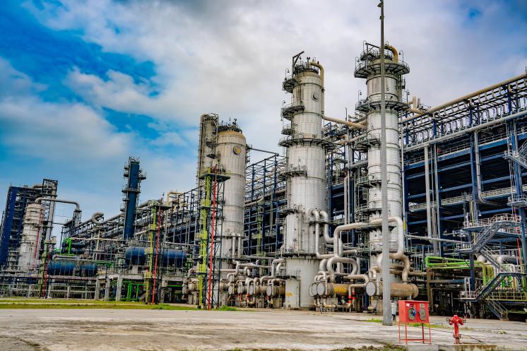 The Dangote oil refinery in Nigeria.  